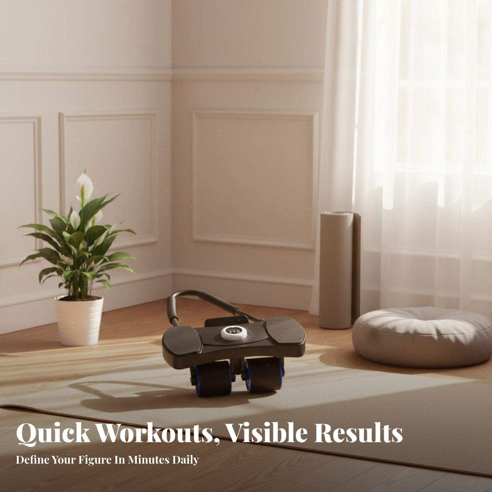 Ab Roller Wheel With Elbow Support - Kern-Trainingsgerät Bauchroller mit Ellenbogenstütze für Krafttraining