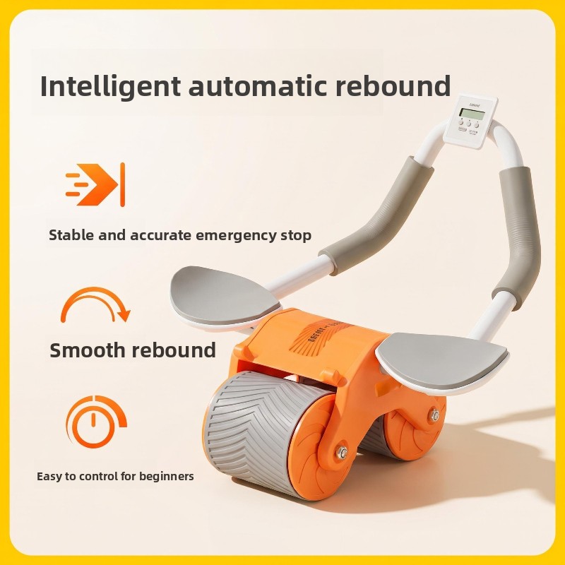 Ab Roller Wheel With Elbow Support - Ellenbogenstütze, automatische Rückfederung, Bauchmuskeltrainer mit doppeltem