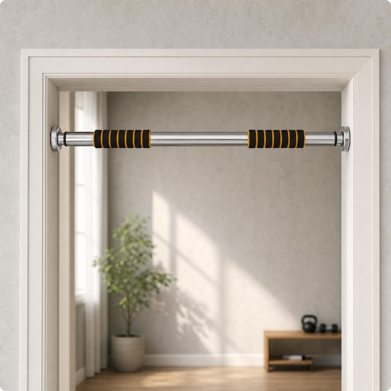 Door Pull Up Bar No Screw - Tragbare Türrahmen-Klimmzugstange für das Heimstudio, Stahl-Klimmzugstange