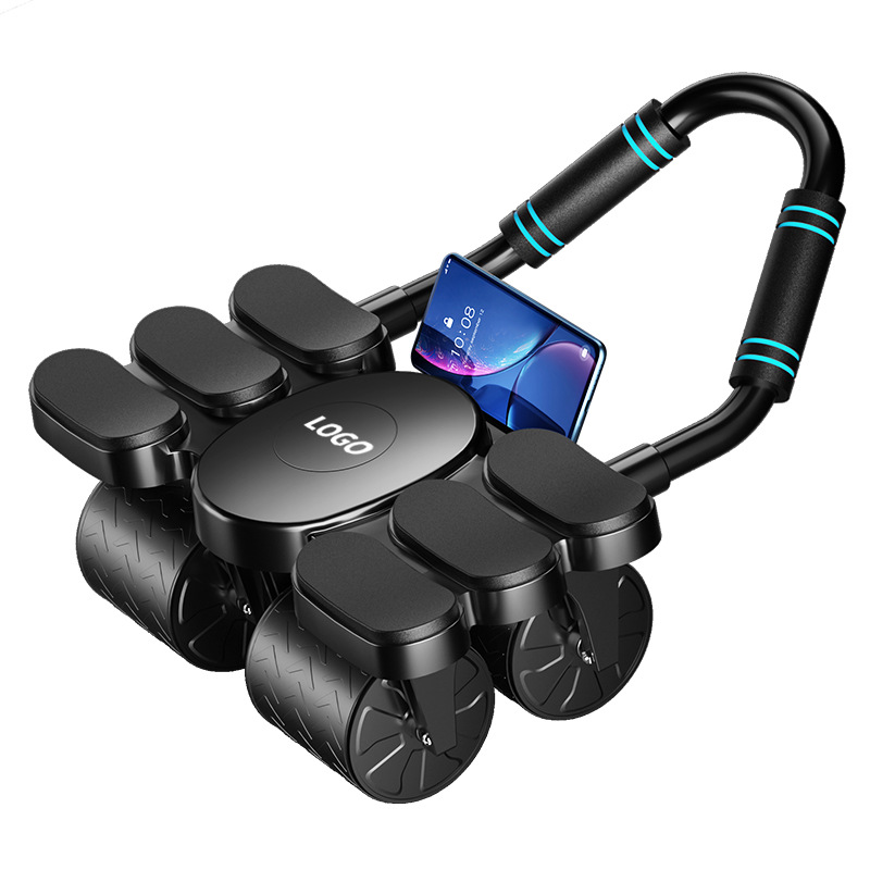 Ab Roller Wheel With Elbow Support - Bauchmuskel-Trainingsartefakt für Herren, vier Räder, sechs