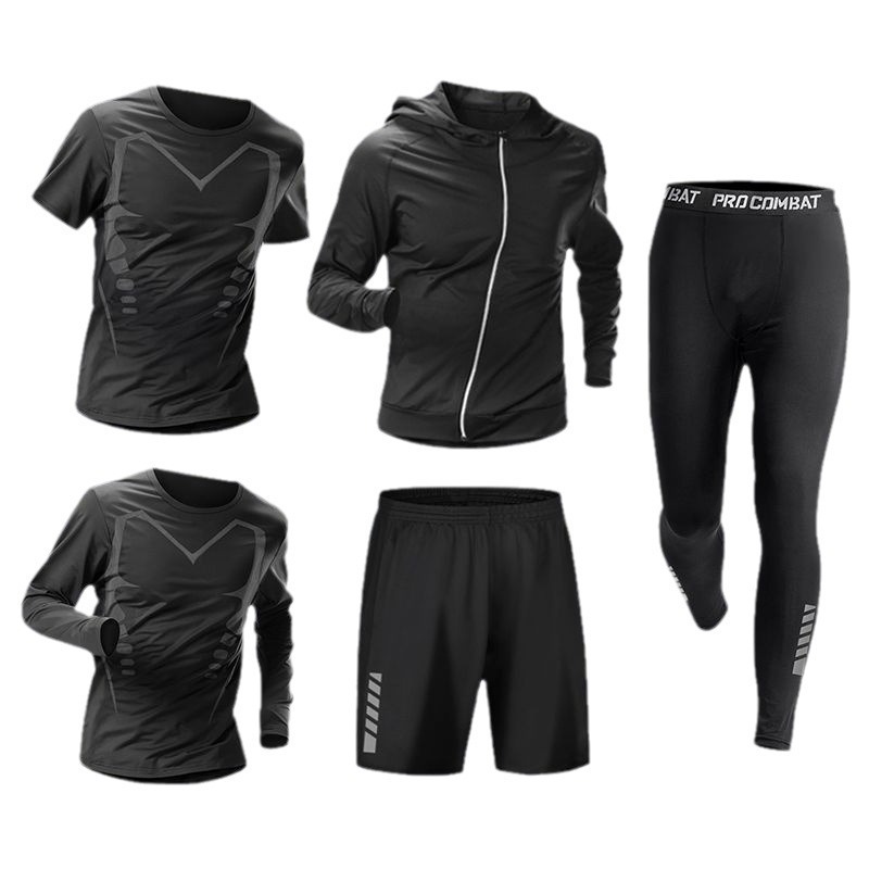 Cycling - Herren Fünfteiliges Sportset: Hoodie, Jacke, Oberteil,