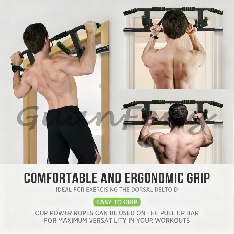 Door Pull Up Bar No Screw - Türrahmen-Klimmzugstange ohne Schrauben, Türmontage-Klimmzugstange, sichere Fitness-Übungsstange