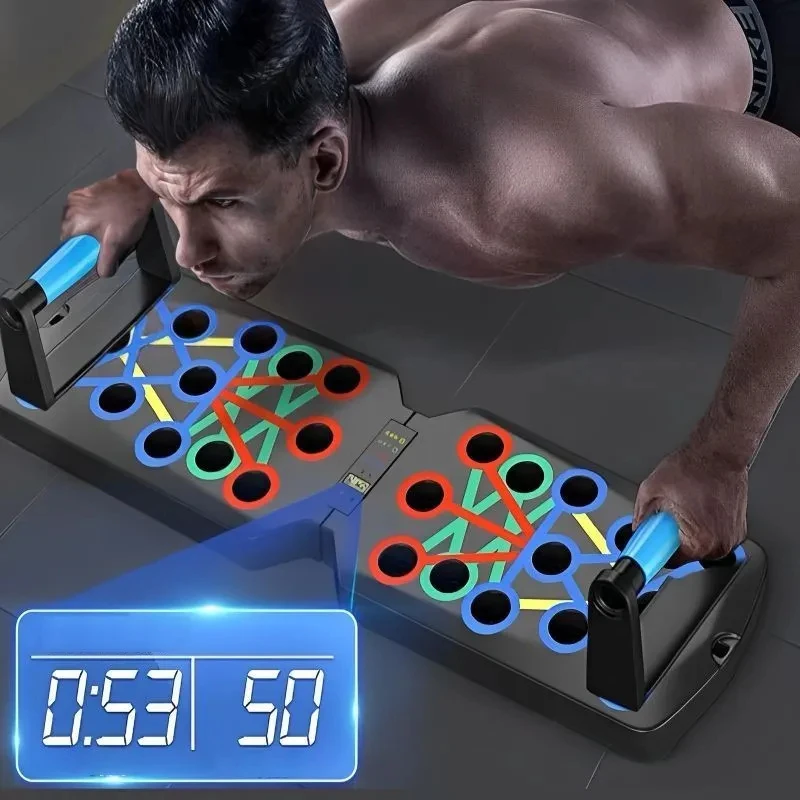 Push Up Board Foldable Multi Function - Push-up-Board-Set, tragbar, multifunktional, Push-up-Stange, faltbar, Fitnessgeräte