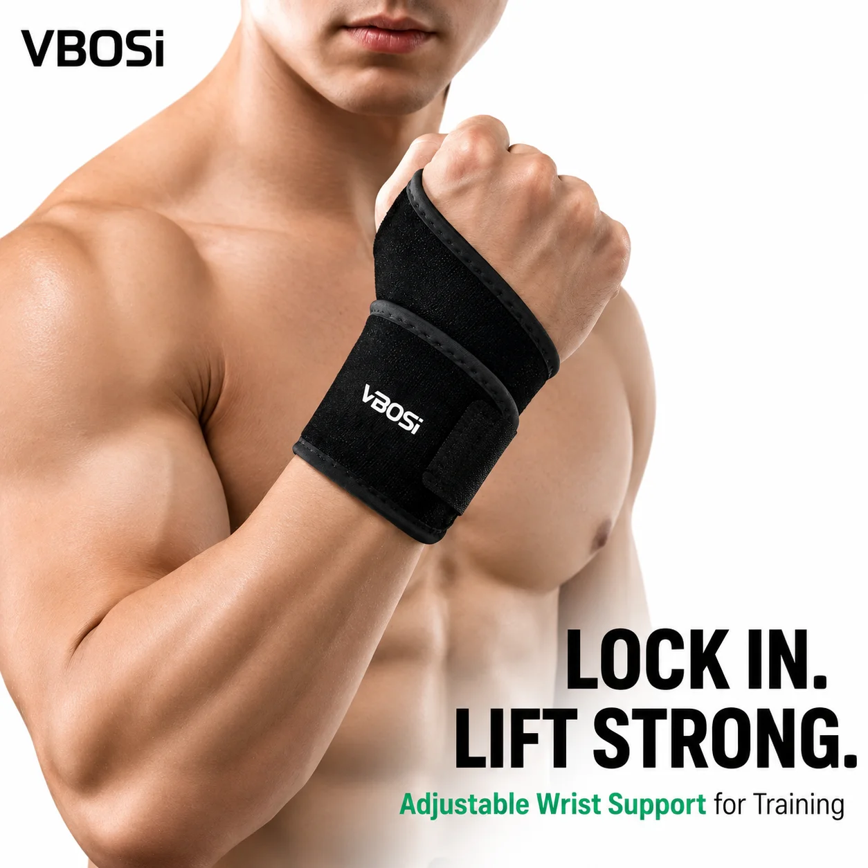 Wrist Wraps Weightlifting Support - VBSOi Verstellbare Handgelenkstütze mit Daumenfach für