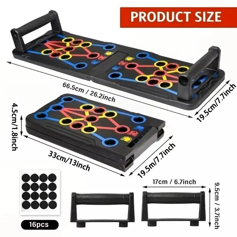 Push Up Board Foldable Multi Function - Tragbares multifunktionales Push-up-Board-Set mit Griffen, faltbares